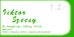 viktor szecsy business card
